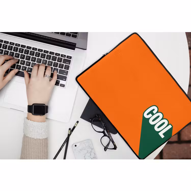 Laptophoes - Cool - Oranje - Groen — 3