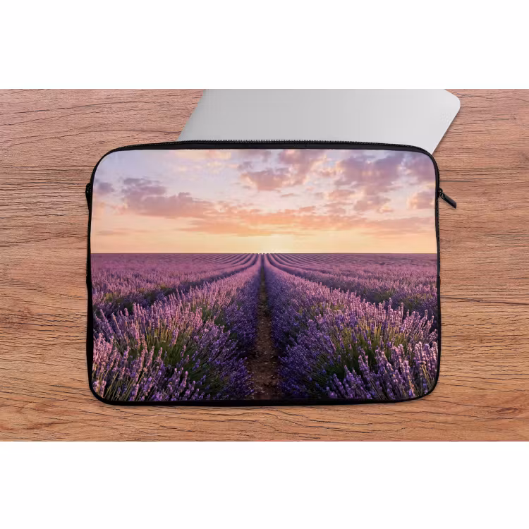 Laptophoes - Landschap - Lavendelveld - Paars — 2