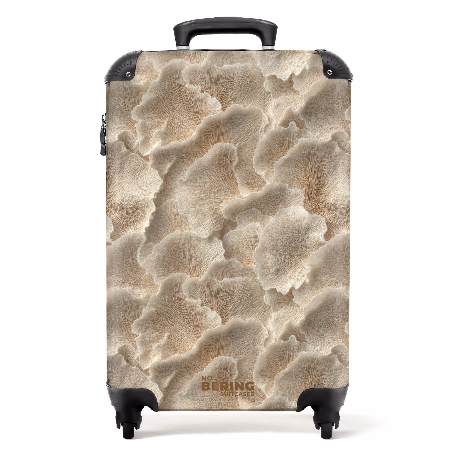 Koffer - Waaierstructuren - Beige - Vezeltextuur — 1