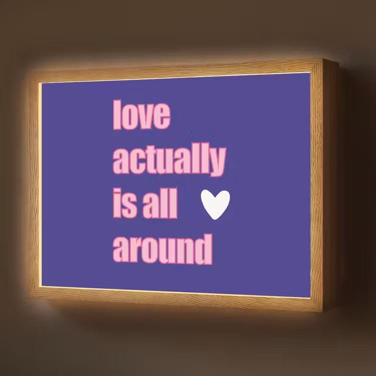 Lightbox - Wandlamp - Tekst - Valentijn - Love - Blauw — 1