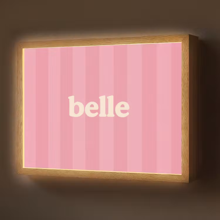 Lightbox - Wandlamp - Roze - Gestreept - Belle — 1