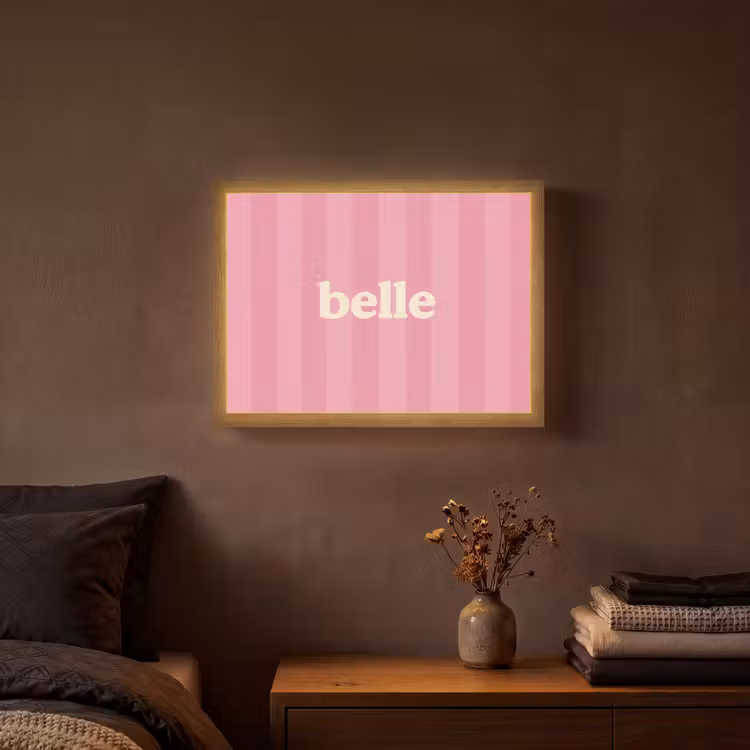 Lightbox - Wandlamp - Roze - Gestreept - Belle — 3