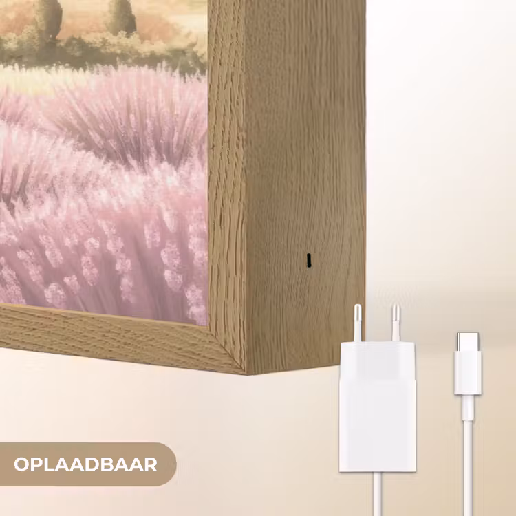 Lightbox - Wandlamp - Lavendelveld - Huis - Paars — 7