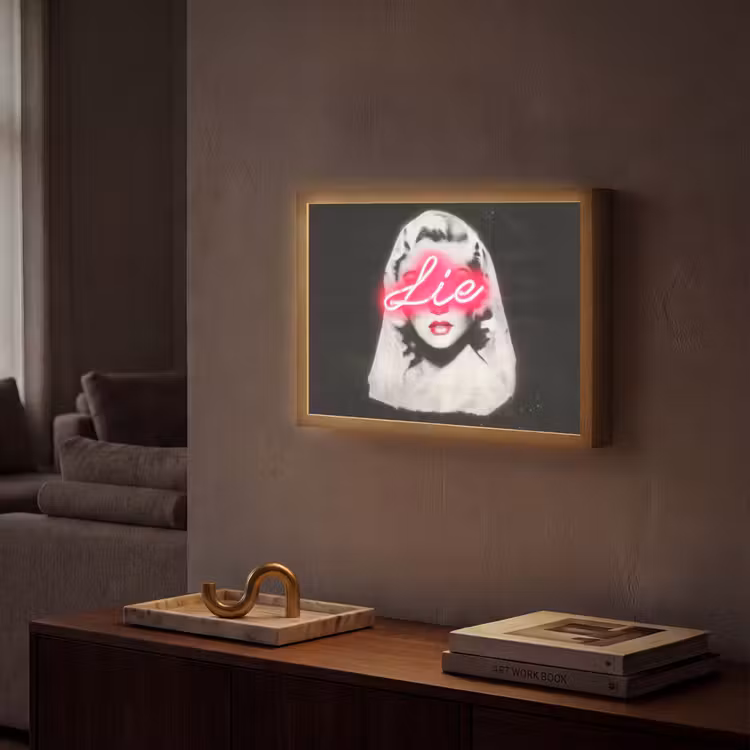 Lightbox - Wandlamp - Neon - Letters - Vintage - Vrouw — 2