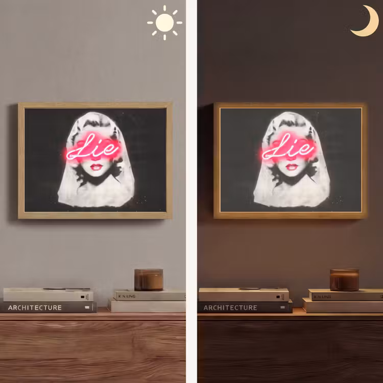 Lightbox - Wandlamp - Neon - Letters - Vintage - Vrouw — 6