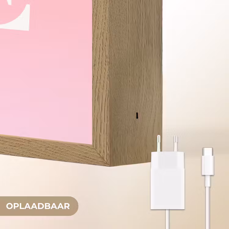 Lightbox - Wandlamp - Home - Letters - Groot - Roze — 6