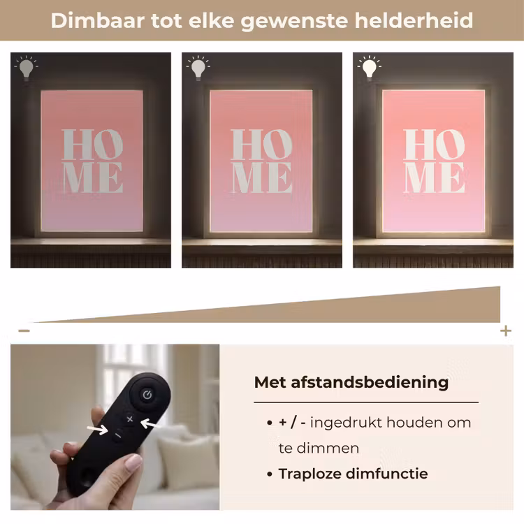 Lightbox - Wandlamp - Home - Letters - Groot - Roze — 8
