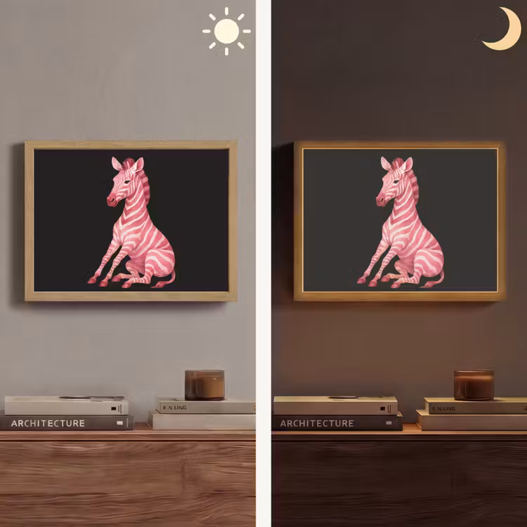 Lightbox - Wandlamp - Zebra - Roze - Gestreept — 6