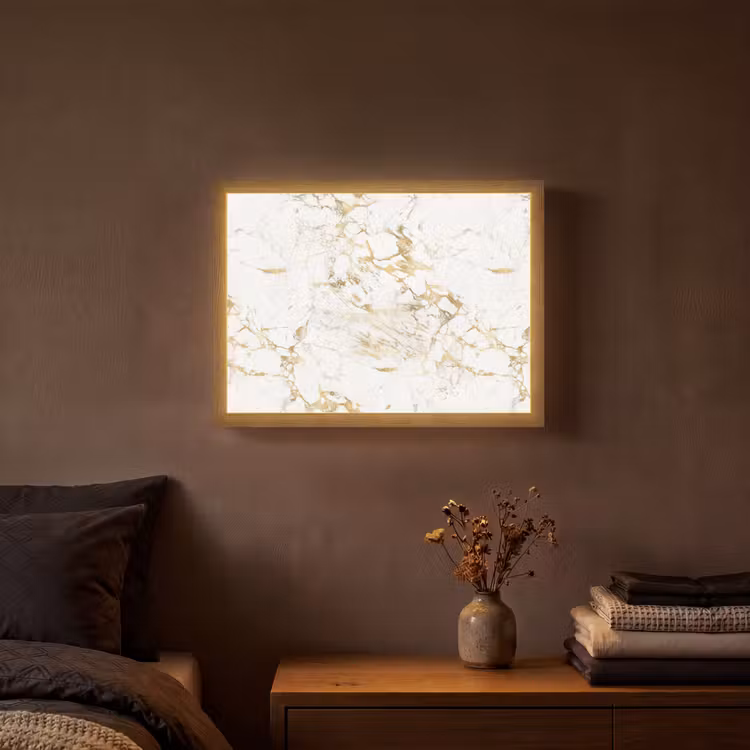Lightbox - Wandlamp - Wit - Marmer - Luxe - Goud — 3