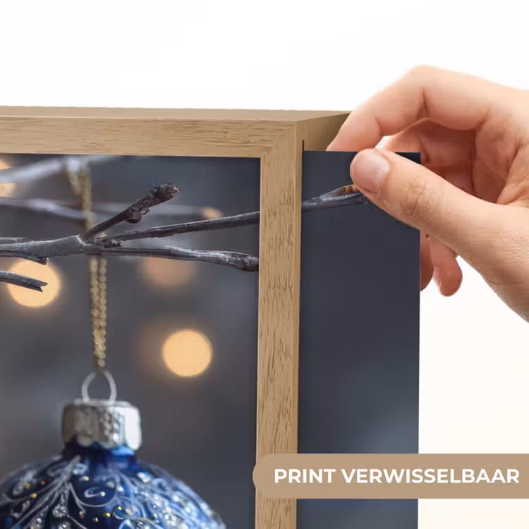 Lightbox - Wandlamp - Kerstbal - Versierd - Blauw — 5