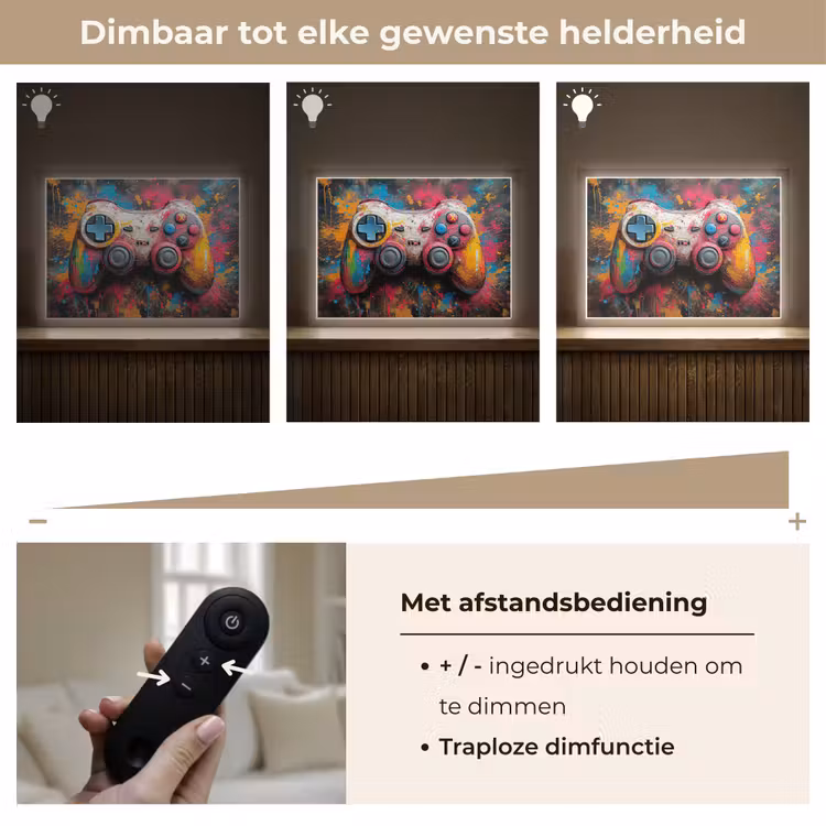 Lightbox - Wandlamp - Graffiti - Gaming - Controller - Verf — 9