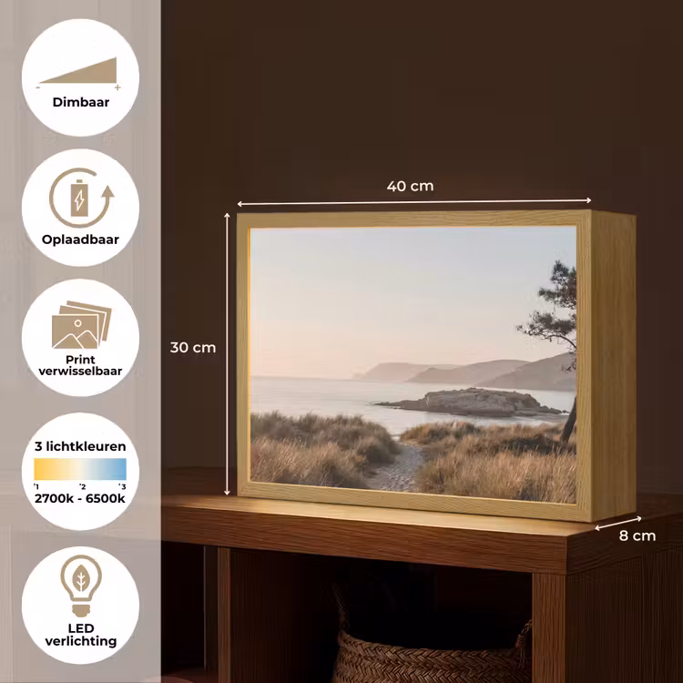 Lightbox - Wandlamp - Landschap - Kust - Duinen — 10