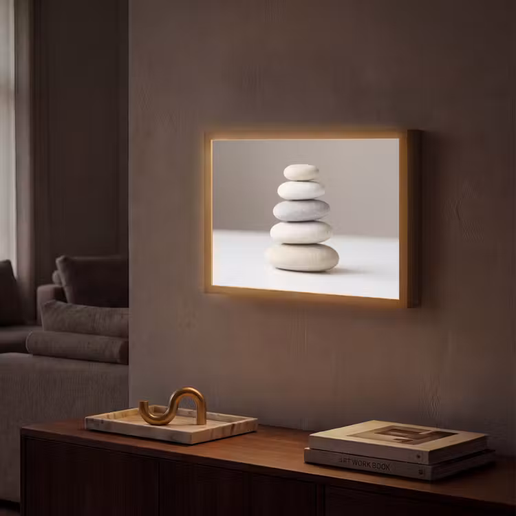 Lightbox - Wandlamp - Gestapelde - Stenen - Grijs — 2