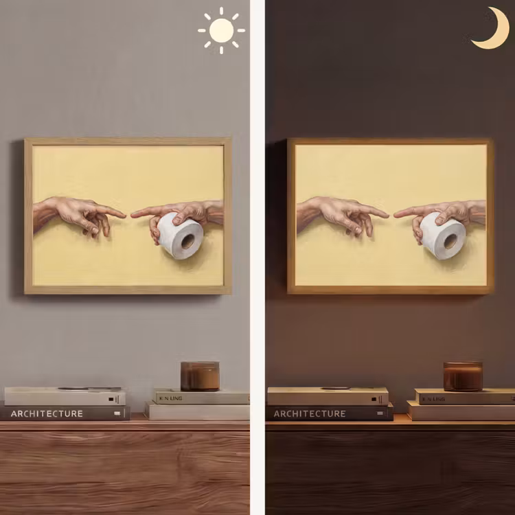 Lightbox - Wandlamp - Klassiek - Kunst - Humor — 6