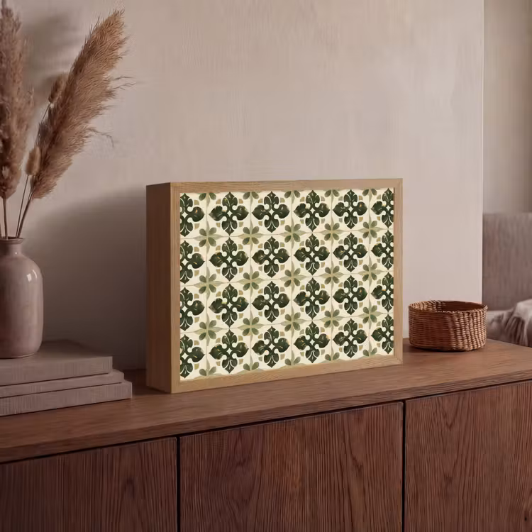 Lightbox - Wandlamp - Patroon - Tegel - Groen — 4