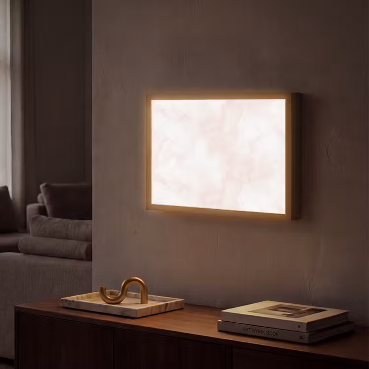 Lightbox - Wandlamp - Wolkenstructuur - Roze - Marmer — 2