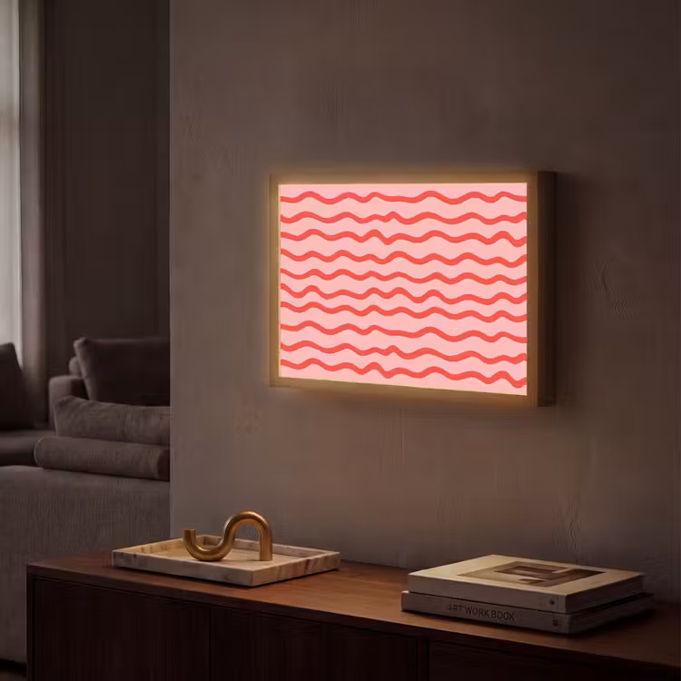 Lightbox - Wandlamp - Speels - Patroon - Rood — 2
