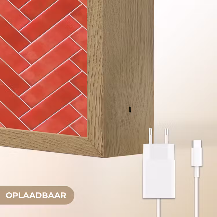 Lightbox - Wandlamp - Visgraat - Tegel - Rood — 7