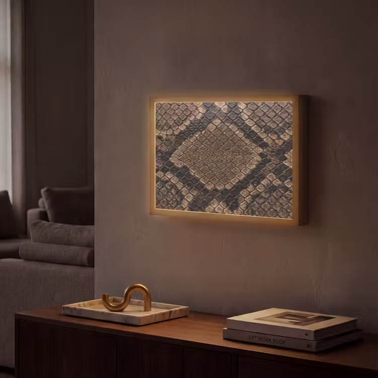 Lightbox - Wandlamp - Python - Schubben - Brons — 2