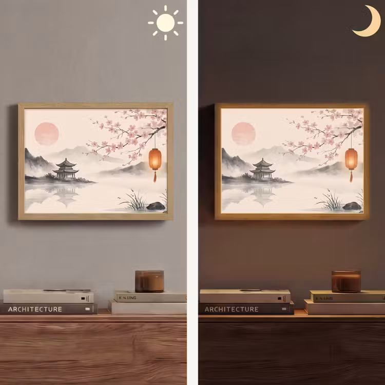 Lightbox - Wandlamp - Zon - Japans - Traditioneel — 6