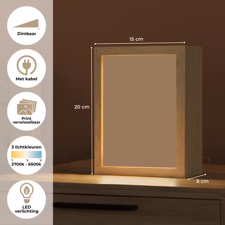 Lightbox - Wandlamp - Soft - Walnut - Bruin — 8