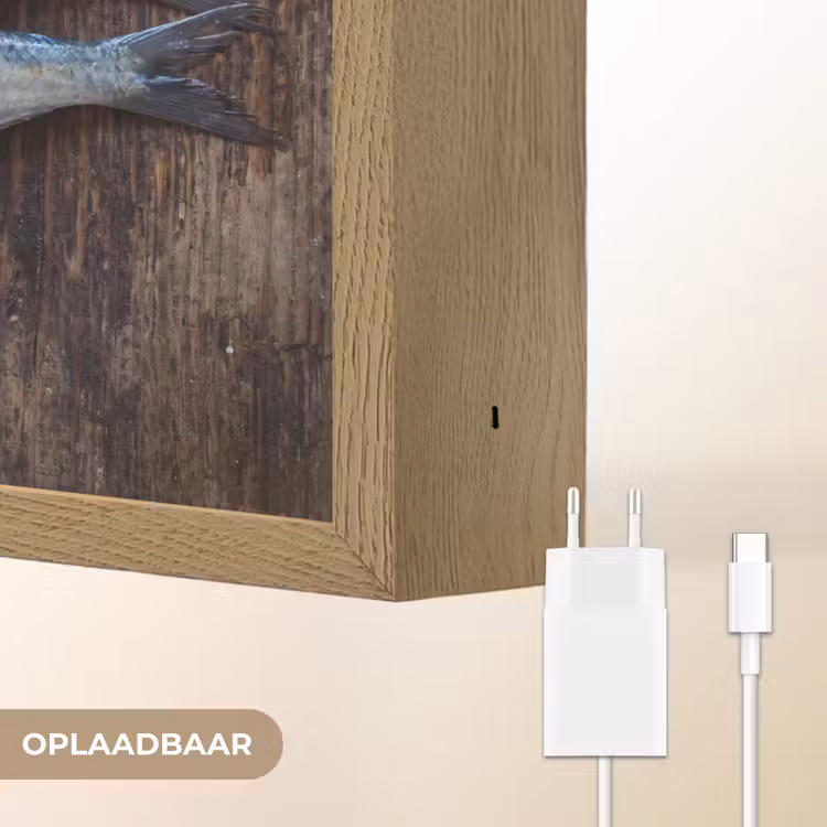Lightbox - Wandlamp - Vis - Hout - Eten — 6