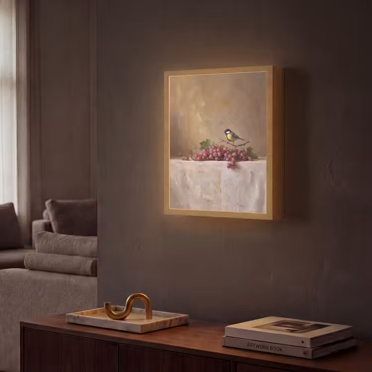 Lightbox - Wandlamp - Vogel - Druiven - Stilleven — 2