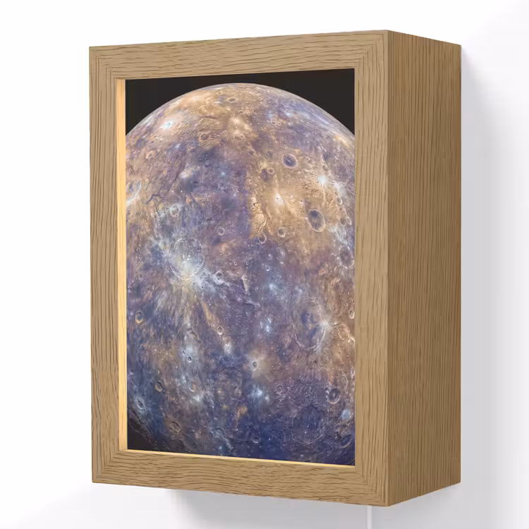 Lightbox - Wandlamp - Planeet - Kraters - Ruimte — 1