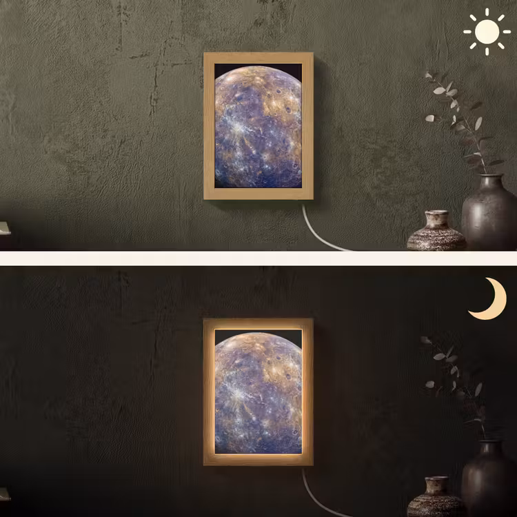 Lightbox - Wandlamp - Planeet - Kraters - Ruimte — 5
