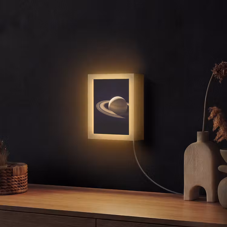 Lightbox - Wandlamp - Planeet - Ringen - Ruimte — 2