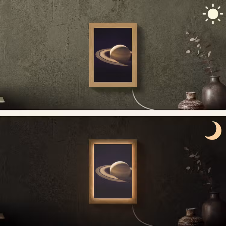 Lightbox - Wandlamp - Planeet - Ringen - Ruimte — 5