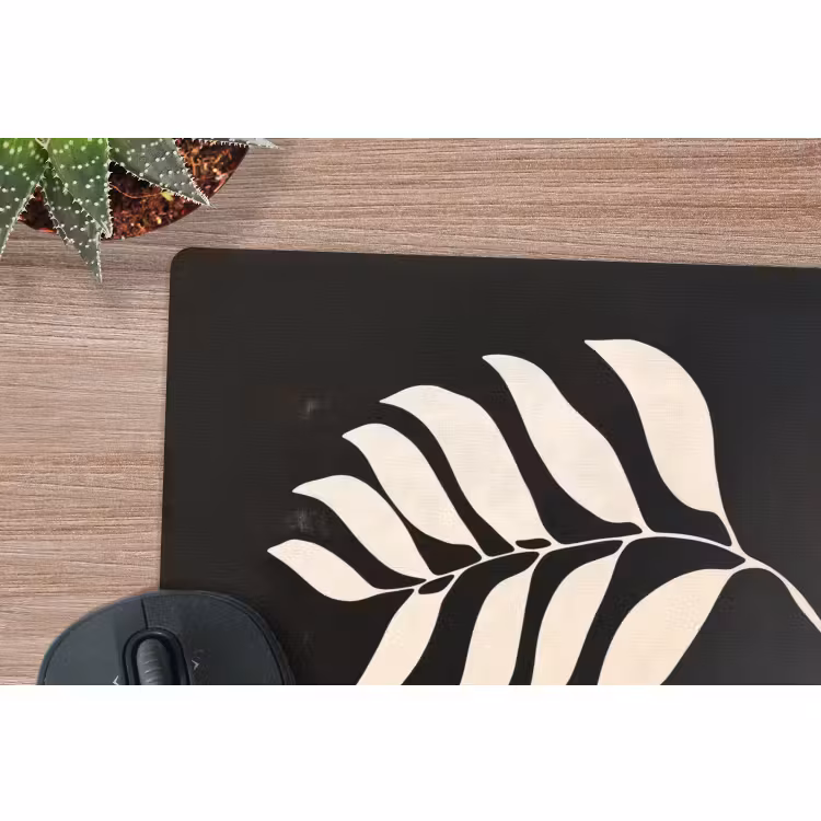 Muismat - Blad - Wit - Minimalistisch — 5