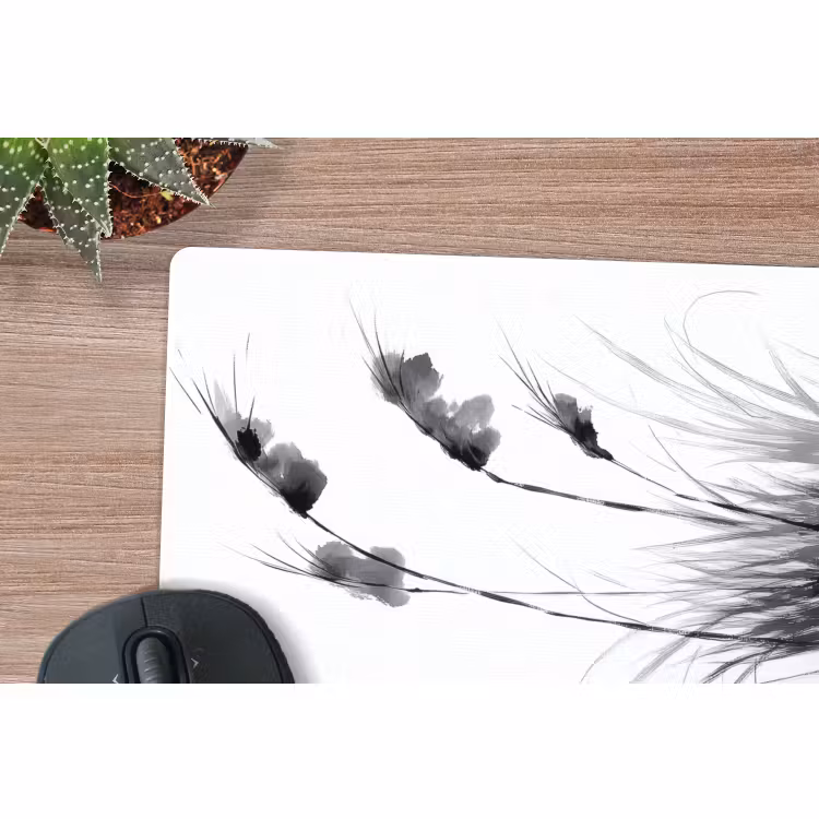 Muismat - Minimalistisch - Stelen - Wit — 5