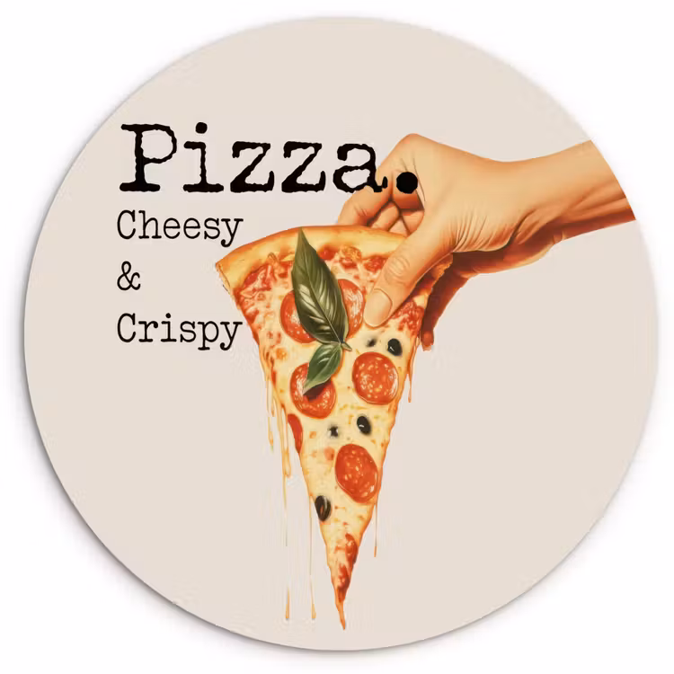 Muurcirkel - Pizza - Kaas - Pepperoni — 1