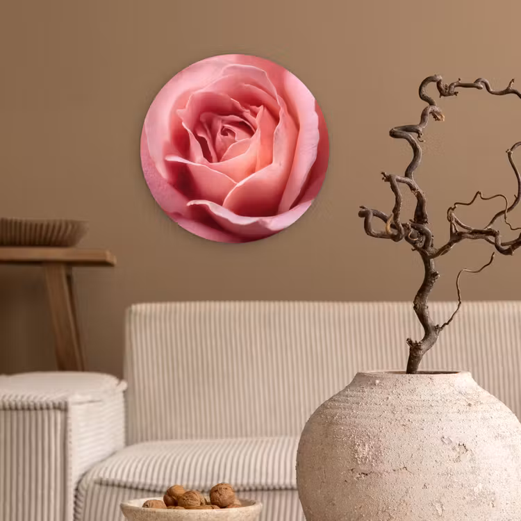 Muurcirkel - Roze - Roos - Romantisch — 2
