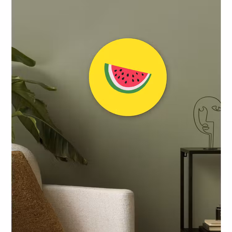 Muurcirkel - Fruit - Watermeloen - Geel — 3