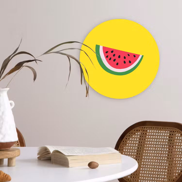 Muurcirkel - Fruit - Watermeloen - Geel — 4
