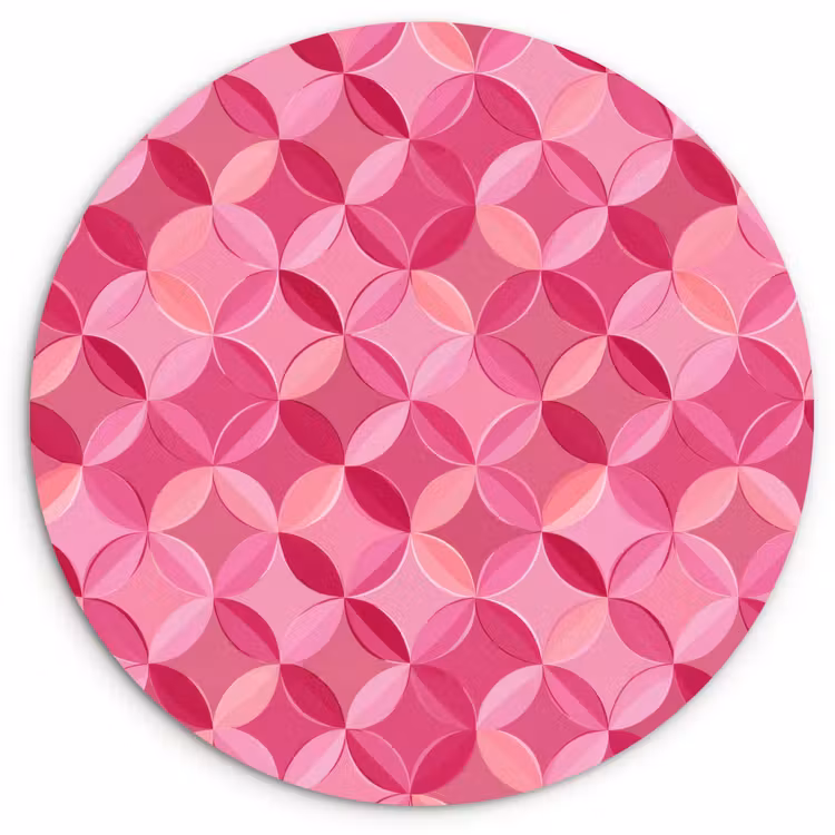 Muurcirkel - Geometrisch - Mozaïek - Modern - Roze — 1