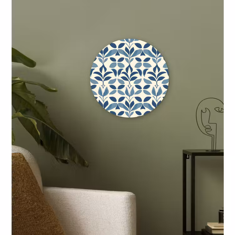 Muurcirkel - Flora - Modern - Blauw — 3