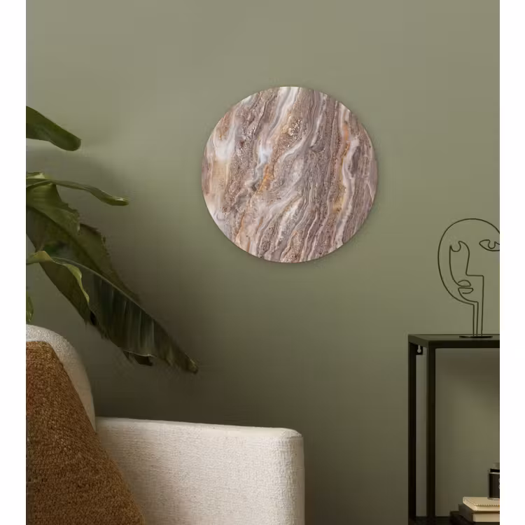 Muurcirkel - Textuur - Steen - Abstract - Beige — 3
