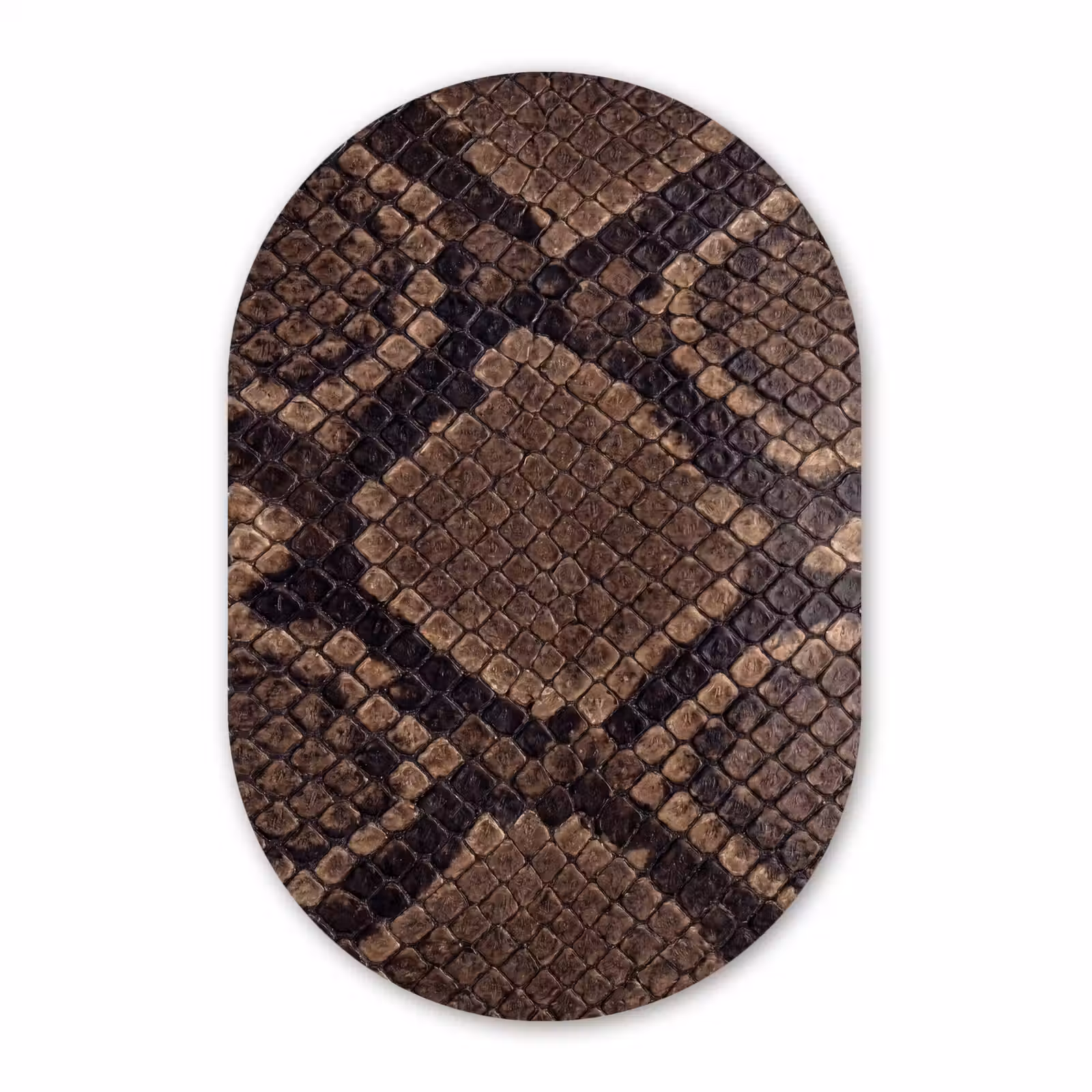 Muurovaal aluminium - Python - Schubben - Brons — 1