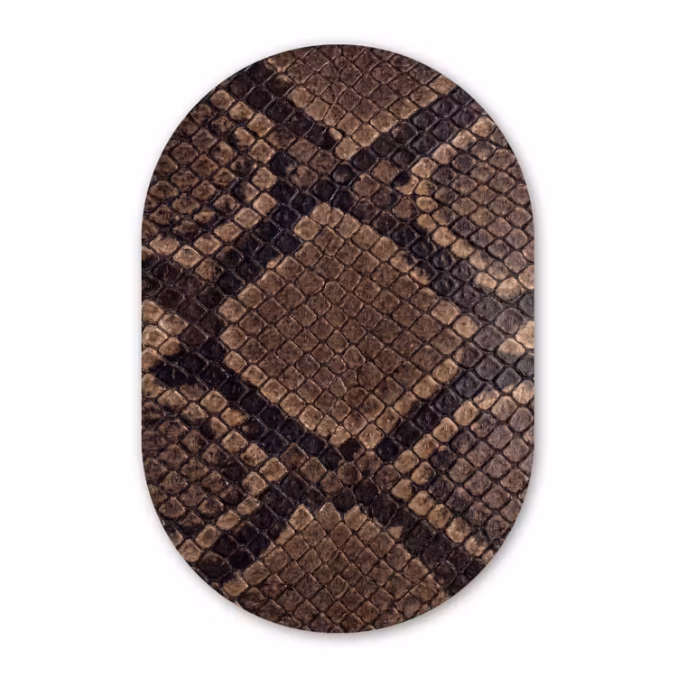 Muurovaal aluminium - Python - Schubben - Brons — 1