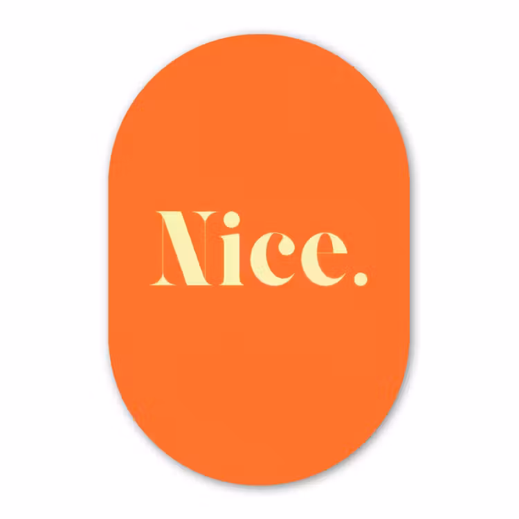Muurovaal - Kunststof - Oranje - Gebroken wit - Nice — 3