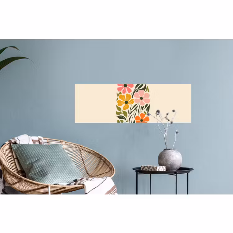 Muursticker - Bloemen - Speels - Kleurrijk — 4