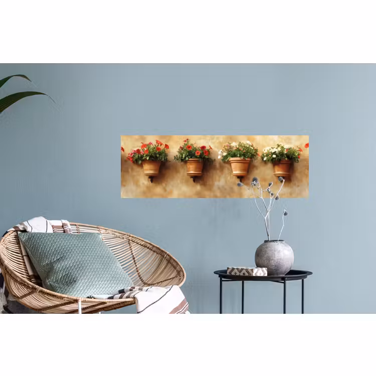 Muursticker - Bloempotten - Muur - Vintage — 4