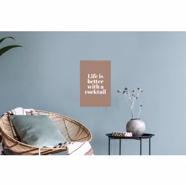 Muursticker - Cocktail - Tekst - Patroon - Wit — 4