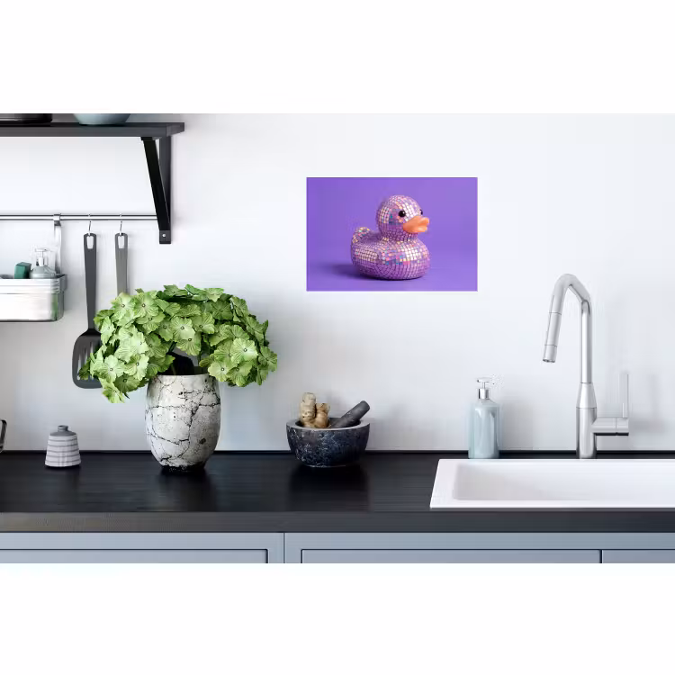 Muursticker - Disco - Eend - Paars — 2