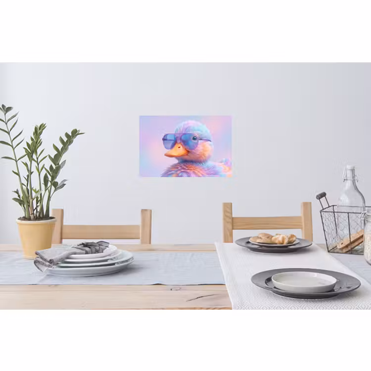 Muursticker - Eend - bril - Pastel — 3