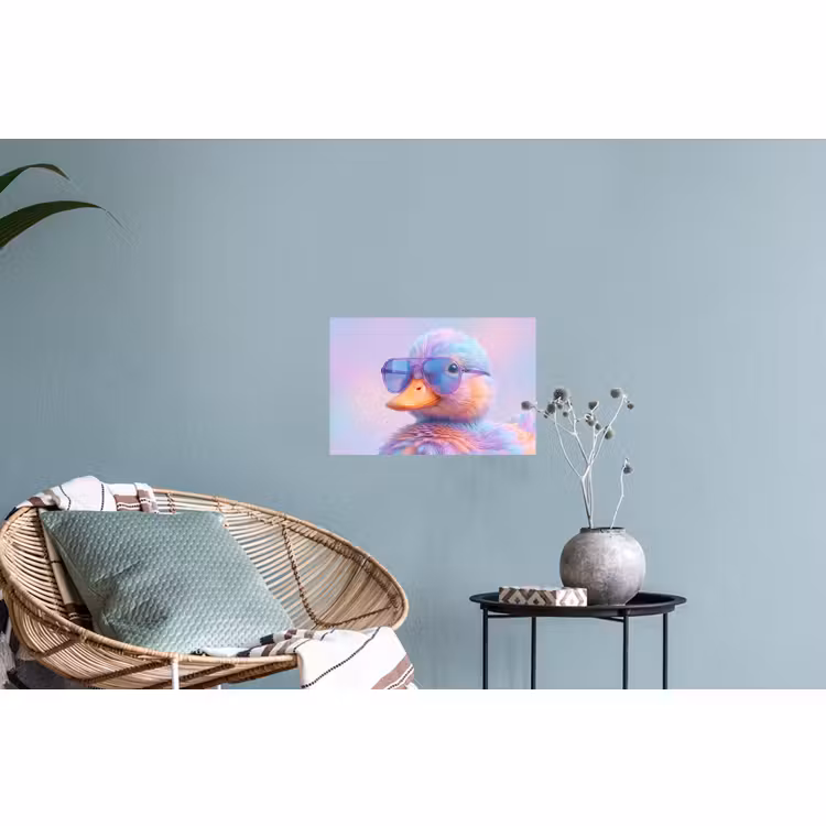Muursticker - Eend - bril - Pastel — 4