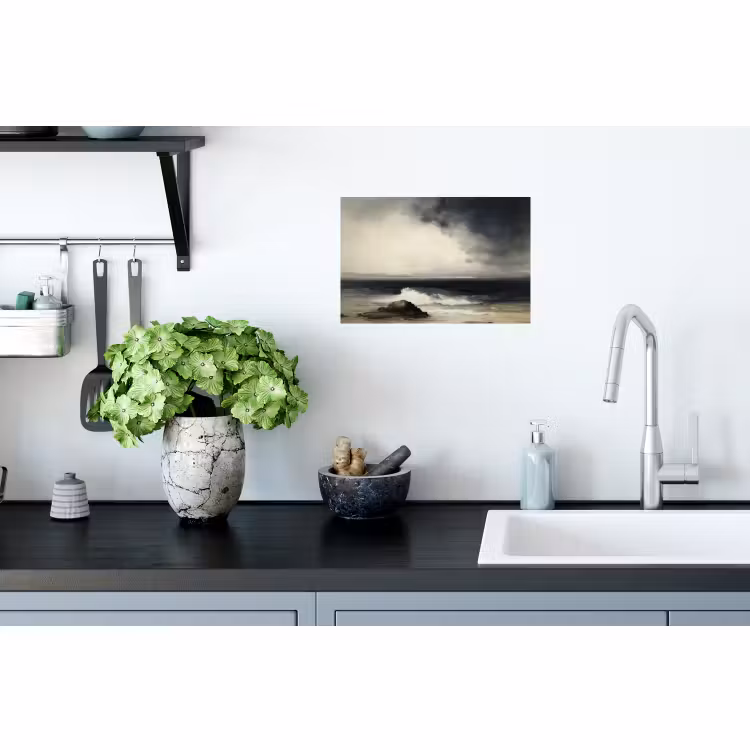 Muursticker - Zee - Rotsen - Storm — 2